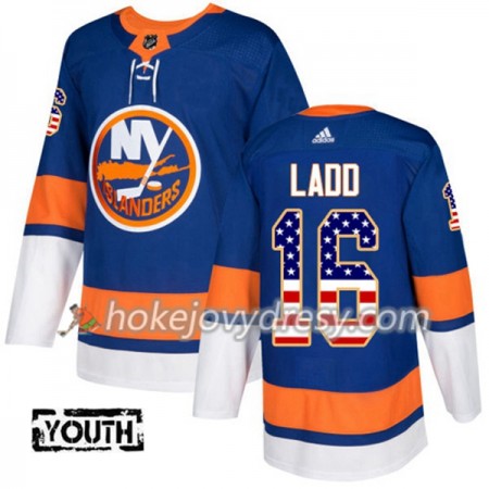 Dětské Hokejový Dres New York Islanders Andrew Ladd 16 2017-2018 USA Flag Fashion Modrá Adidas Authentic